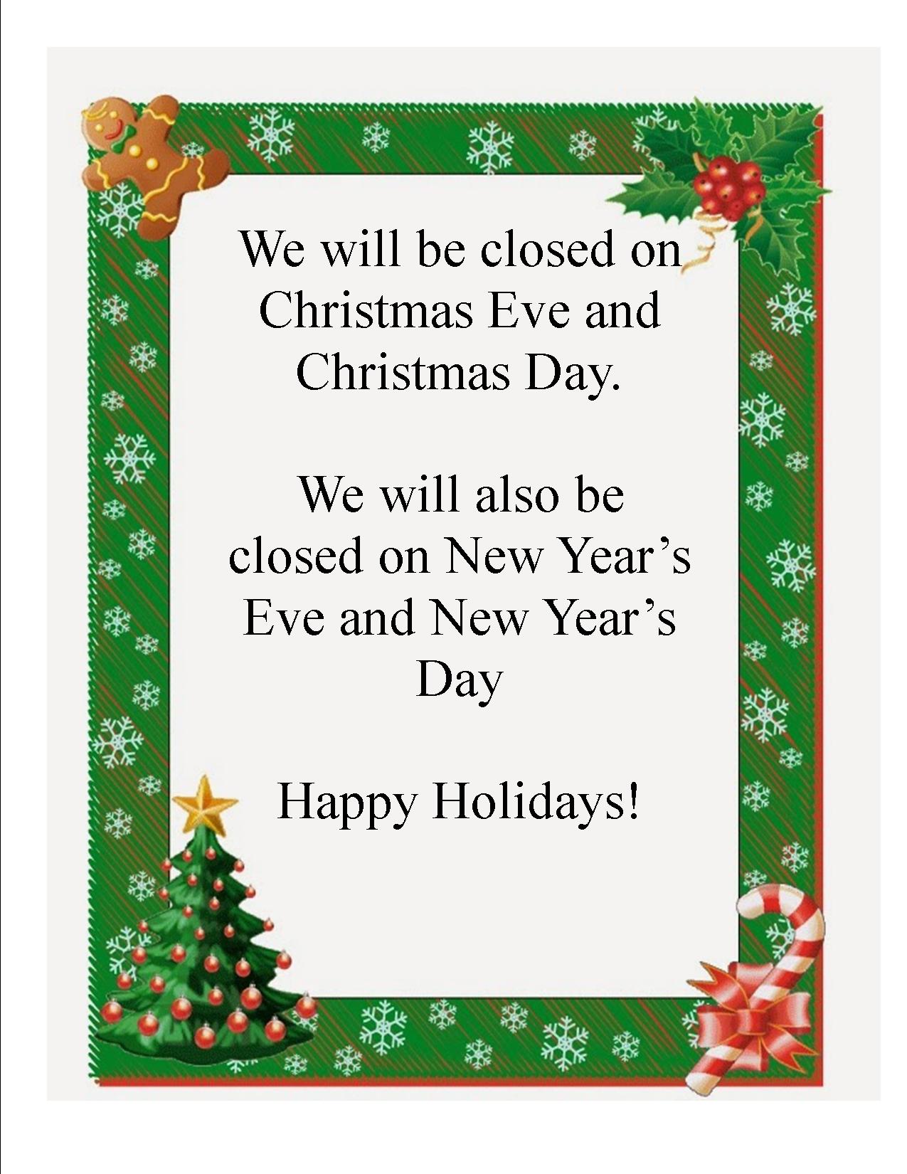 Christmas Closing Sign 2014 Jpeg Mayville Public Library
